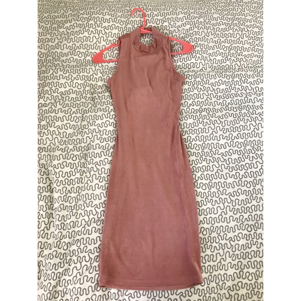 WINDSOR Pink Suede Dress